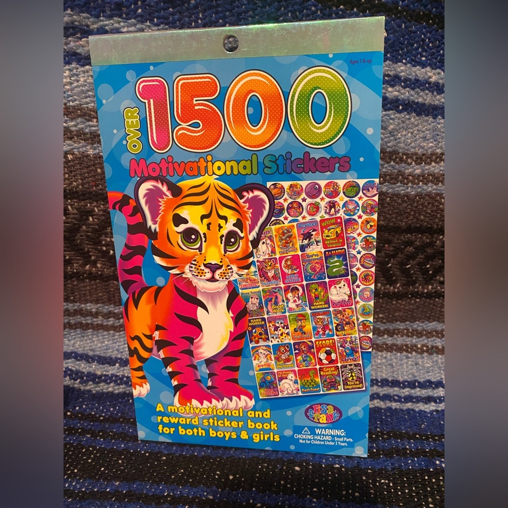 New Lisa Frank Motivational Stickers 1500 12 Pages